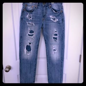 Mens American Eagle distressed slim straight jeans
